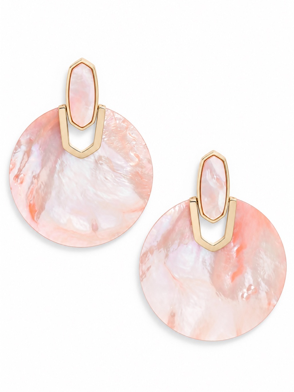 Kendra Scott Didi Peach Mother of Pearl Earrings